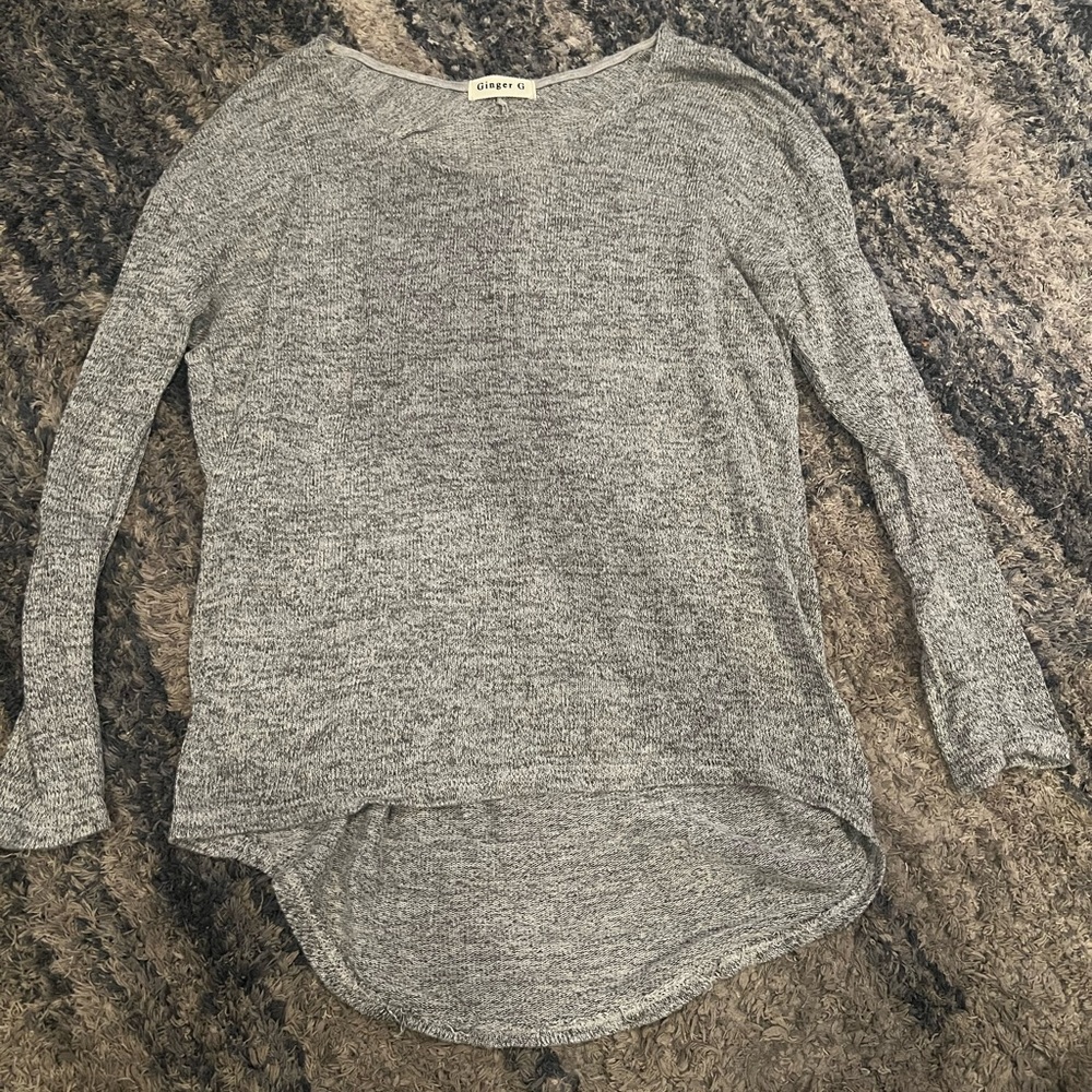 Ginger G Heather Gray Knit Top